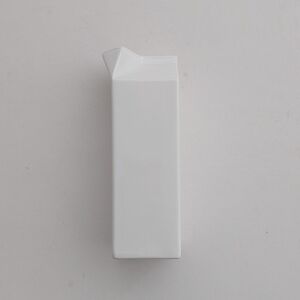 White Ceramic Milk Carton 24oz